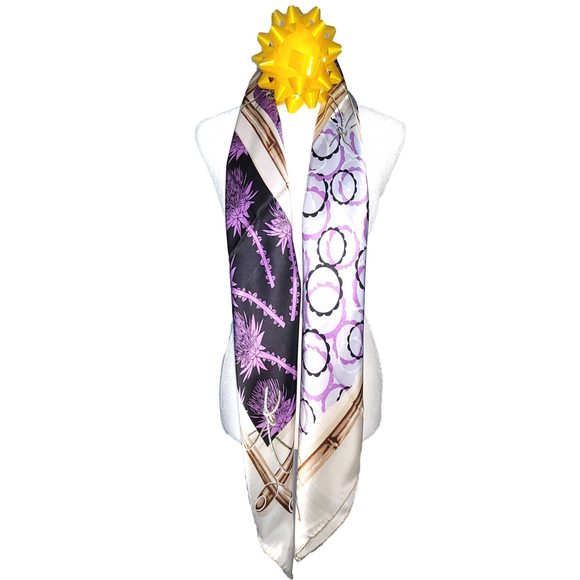 NWT Genuine 100% Mulberry Silk Satin Scarf 42"x42" Large Square Shawl 59721 - Picture 3 of 10